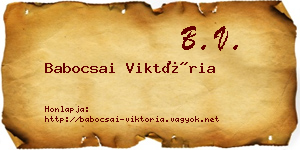 Babocsai Viktória névjegykártya