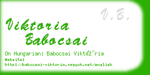 viktoria babocsai business card